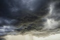 Light in the Dark and Dramatic Storm Clouds background Royalty Free Stock Photo