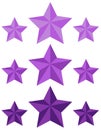Light and dark velvet detailed star, vector illustration