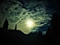 Light and darkness, dream and nightmare, castle and clouds Royalty Free Stock Photo