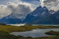 Nordenskjold and Pehoe Lake in Patagonia, Chile Royalty Free Stock Photo