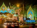 Light decoration for Queen birthday celebration in Bangkok