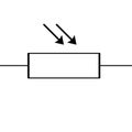 Light Dependent Resistor Component Symbol For Circuit Design