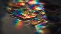 Light diffraction on diamond surface, an artistic interpretation of quantum technology