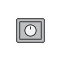 Light dimmer switch filled outline icon