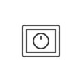 Light dimmer switch line icon
