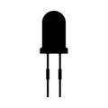 Light diode it is black icon . Royalty Free Stock Photo