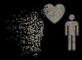 Light Dispersed Pixelated Halftone Gay Lovers Icon