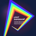 The light dispersion. Background with rainbow. Royalty Free Stock Photo