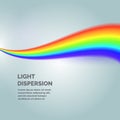 The light dispersion. Background with rainbow. Royalty Free Stock Photo