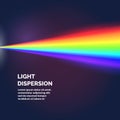 The light dispersion. Background with rainbow. Royalty Free Stock Photo