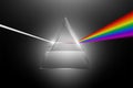 Light dispersion to a spectrum on a glass prism Royalty Free Stock Photo