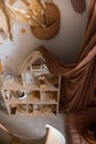 dollhouse, beautiful nursery interior, Scandinavian interior