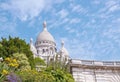 Light domes of Sacre Coeur basilica, Montmartre hill, Paris, France Royalty Free Stock Photo