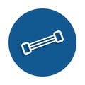 light dumbbells icon in badge style. One of sport collection icon can be used for UI, UX