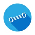 light dumbbells icon with long shadow. Element of sport icon for mobile concept and web apps. Isolated light dumbbells icon can be