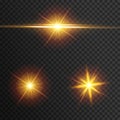 Light effect glow. Star flashed sequins. Abstract space background. Flash Highlight beam. Fantastic design.