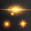 Light effect glow. Star flashed sequins. Abstract space background. Flash Highlight beam. Fantastic design.