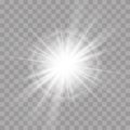 Light rays flash sun star radiance shine effect Royalty Free Stock Photo