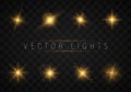 Light effect set. Royalty Free Stock Photo