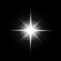 Light effect. White spark burst. Star shining Royalty Free Stock Photo