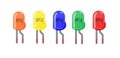 Light emitting bright diode, Led diode, colored leds