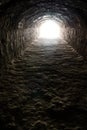 Light in the end of the dark tunnel Royalty Free Stock Photo