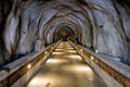 The Light at the End of long underground brick tunnel Royalty Free Stock Photo