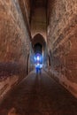 The light at the end of old brick tunnel Royalty Free Stock Photo