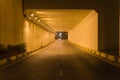 Light at end of traffic tunnel in Hanoi, Vietnam Royalty Free Stock Photo