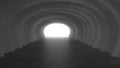 Light at End of Tunnel 3d illustration Royalty Free Stock Photo