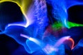 Light fantasies, fuzzy, beautiful and colorful light paintings, abstract light lines and contours, light textures Royalty Free Stock Photo