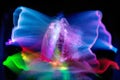 Light fantasies, fuzzy, beautiful and colorful light paintings, abstract light lines and contours, light textures Royalty Free Stock Photo