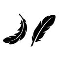 Light feather vector icon Royalty Free Stock Photo