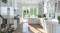 Light-Filled Kitchen with Granite Countertops and Garden Views