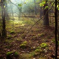 Autumn light on the forrest ground Royalty Free Stock Photo