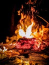 Light fire in the night Royalty Free Stock Photo
