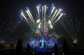 Light and fireworks show in Shanghai disneyland