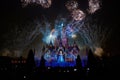 Light and fireworks show in Shanghai disneyland