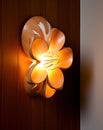 a light fixture on a wall