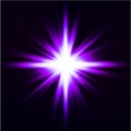 Light flare purple effect. Vector Royalty Free Stock Photo