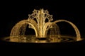 light fountain. christmas decorations in the square of the Czech city