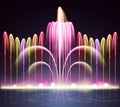 Light Fountain Realistic Night Background