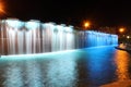 Light fountains in Paseo Santa Lucia