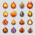 light game fire flame ai generated Royalty Free Stock Photo