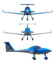 Light general aviation aircraft 3d model