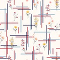 Light and gentle Seamless pattern delicate meadow many kind of Royalty Free Stock Photo