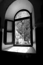 Arch Window in Shadows Royalty Free Stock Photo