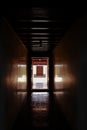 Corridor of a vernacular house at Karakudi, Tamilnadu, India