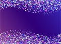 Light Glare. Flying Foil. Purple Disco Tinsel. Glitter Art. Fall Royalty Free Stock Photo