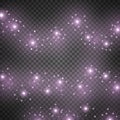 Light glow effect, star bursts, purple color Royalty Free Stock Photo